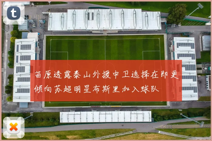 苗原透露泰山外援中卫选择在即更倾向苏超明星布斯里加入球队